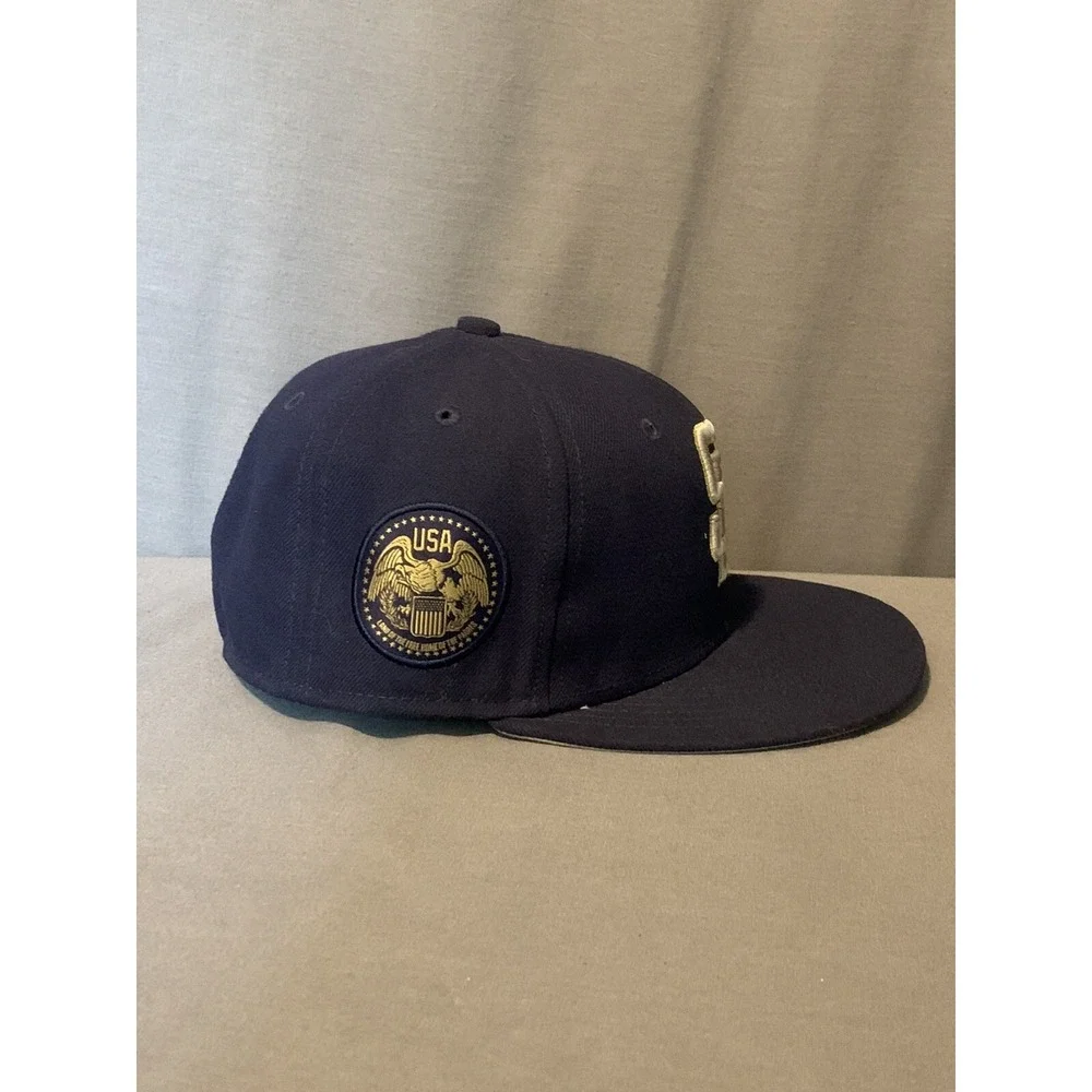 San Diego Padres Hat Blue 6 7/8 New Era Fitted Authentic 59/Fifty USA Patch‎